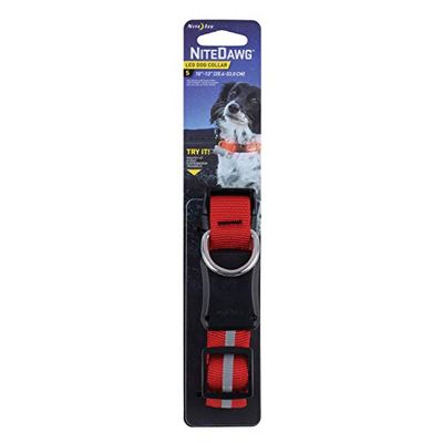 Nite Ize Unisex's Nite Dawg Led Dog Collar, Red, Small