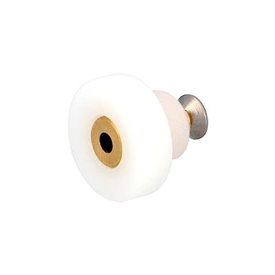 Amig - Rodamiento Mampara de Ducha - Juego de 2 Unidades - Ø 19 mm - Para Puerta Corredera de Duchas de Baños - Nylon Blanco