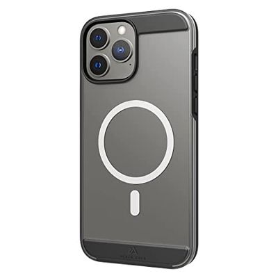 Black Rock - Skyddsfodral Air Robust Case passar till Apple iPhone 13 Pro Max I mobilskal MagSafe kompatibel, transparent, tunn (svart)