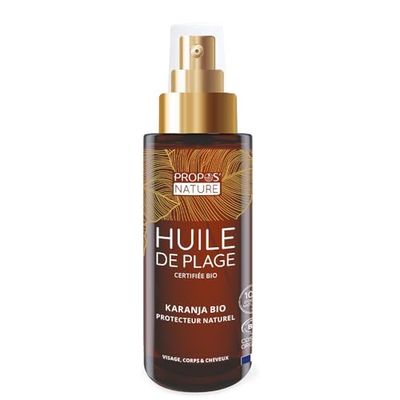 Huile de soin au Karanja - 75 ml - PROPOS NATURE - Prolongateur de Bronzage - 100% naturel - certifié biologique - 100% végétal