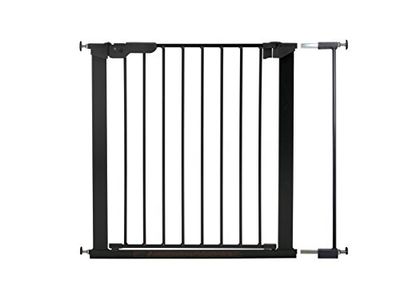 BabyDan Premier, Trappskydd för fastspänning, 79,5–86,5 cm, dörrskyddsgaller/avstängningsgaller/babygaller/säkerhetsgaller, metall, svart, tillverkat i Danmark (hundgaller)