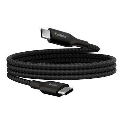 Belkin BoostCharge Cavo di alimentazione da USB-C a USB-C, cavo di ricarica rapida con 240 W di Power Delivery, certificato USB-IF per MacBook, Chromebook, Samsung Galaxy, iPhone 15 e altri, 1 m, nero