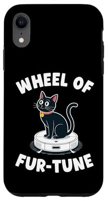 Wheel Of Fur-Tune Robot Vacuum Cleaner Funny Cat Case for iPhone XR