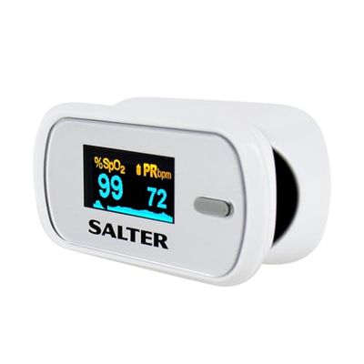Salter PX-100-EU Pulsioxímetro Para El Dedo De La Colección OxiWatch, Con Lectura Rápida, Producto De Salud, Portátil Y Fácil De Usar, Incluye Un Apagado Automático, Consume Poca Energía