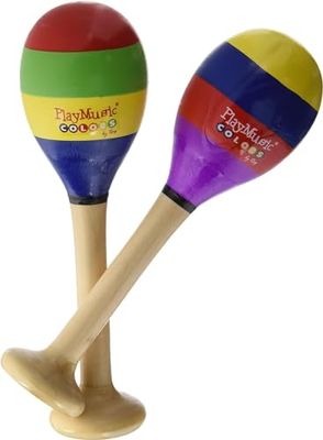 Reig – 7049-slagverk NINO slagverk trä maracas i medium