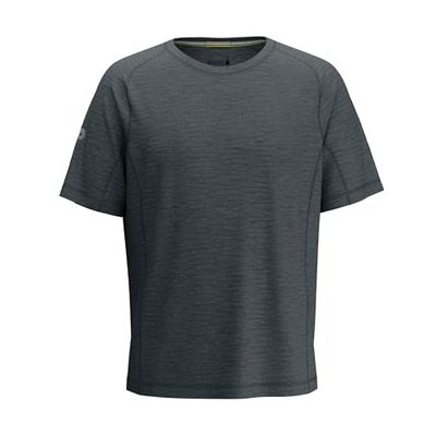 Smartwool Men's Active Ultralite Short Sleeve, Charcoal Heather, M