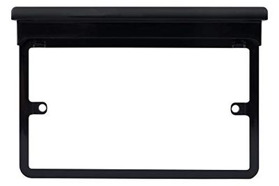 Schneider Electric Lisse Deco sin tornillos - Envolvente de un solo zócalo, con soporte para teléfono, espaciador, GGBLSHF1GBS, negro