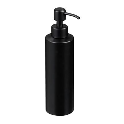 Relaxdays Distributeur de Savon, Rechargeable, Acier Inoxydable, 300 ML, pour la Salle de Bain ou la Cuisine, Noir
