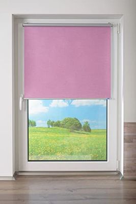Estor con Estructura Moderna de Tela Fucsia, 65 cm x 150 cm (Ancho x Largo)
