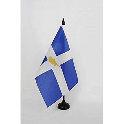 AZ FLAG Drapeau de Table Chypriotes grecs 21x14cm - Petit Drapeaux DE Bureau de l'île de Chypre 14 x 21 cm