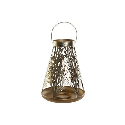 FAROLA METAL 25X25X42 DORADO