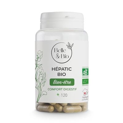 DÉTOX DU FOIE & CONFORT INTESTINAL - HEPATIC BIO - Radis Noir, Pissenlit, Artichaut Bio certifiés - Action sur le foie - Cure 1 mois - Complément Alimentaire BELLE&BIO - Fabriqué en France