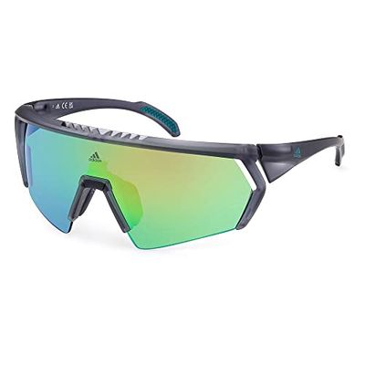 adidas Okulary przeciwsłoneczne Sport SP 0063 20Q szare/inne/zielone lustro, Szary/Inny/Zielony Lustro, 0/140