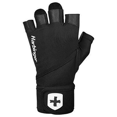 Harbinger Pro Wristwrap 2.0 gewichthefhandschoenen, uniseks, zwart, klein