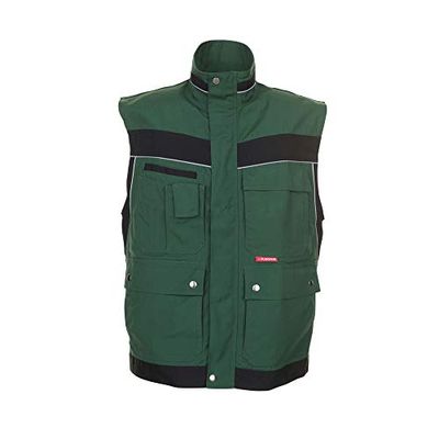 Planam Plaline - Chaleco de trabajo, color negro y cobrizo verde, negro Talla:xx-large