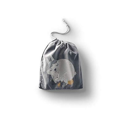 Bonamaison Imprimé Sacs de Coton avec Cordon, Sac D'Épicerie, Sac À Provisions, Réutilisables, Écologique, Pliable, Taille: 40x50 Cm