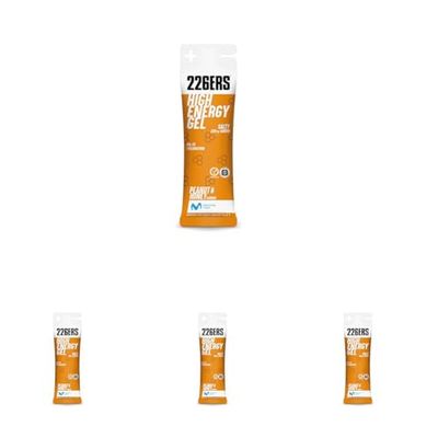 226ERS - High Energy Gel, Gel Energético para Deportistas, Ciclodextrina, Hidratos de Carbono y Aromas Naturales, Uso de Glucosa y Digestión, sin Gluten, Vegano, Sabor Miel y Cacahuete, 1 x 76 g