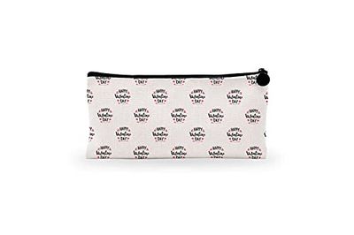 Bonamaison Imprimé Numériquement Pochette à Crayon en Toile avec Fermeture à Glissière, Trousse, Boîtier Crayon, Sac à Stylo pour Enfants, Garçons, Filles, Unisexe, 1 Pièce, Taille: 21x12 Cm