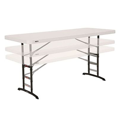 Lifetime 92123 - Mesa Plegable portátil Cuadrada Catering Ultrarresistente | Medidas 183x76cm, Altura Ajustable | Peso 15 kg, Duradera y Resistente | Capacidad 6 Personas