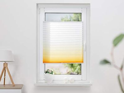 Khome Plisado Degradado, Poliéster, Amarillo, B35 x H130 cm