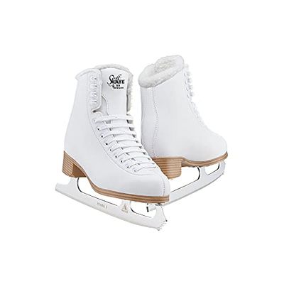 Jackson Ultima Jackson Classic Softskate Pattini di Figura per Donne e Ragazze in Bianco | Pattini da Ghiaccio di qualità olimpionica | da Donna Taglia 4.0 | JC380.FL.040
