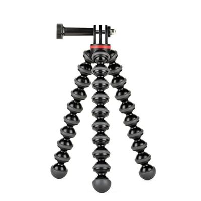 JOBY GorillaPod 500 Action, Mini Treppiede Flessibile con Attacco a Snodo per GoPro, 360° e Altre Action Camera, Portata Max 500 g, JB01516-BWW