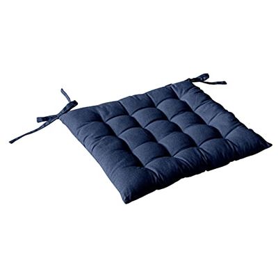 Enjoy Home Zitkussen piqué, katoen, 38 x 38 cm, marineblauw