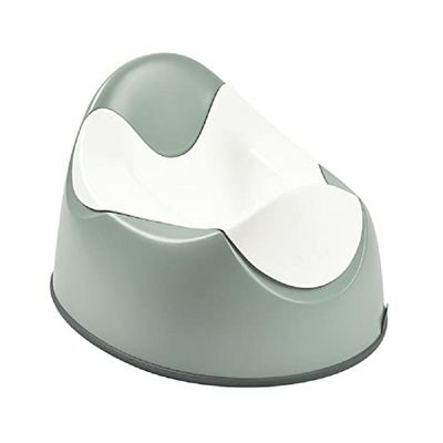 Béaba Pot d'Apprentissage Bébé Ergonomique, Poignées de préhension sur la cuvette, joint antidérapant, hygiénique, Facile d'entretien, Made In France, Vert Sauge