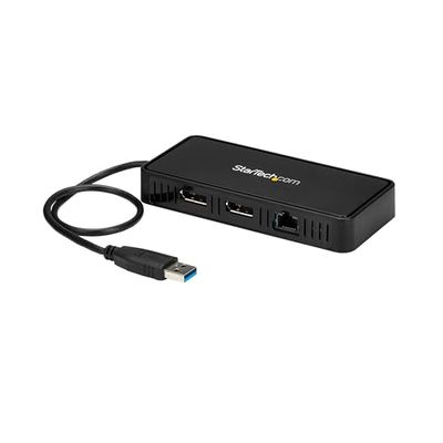 StarTech.com Docking Station USB 3.0 para Dos Monitores DisplayPort - Replicador de Puertos USB 3.0 para Ordenador Portátil Red Gigabit, Color Negro