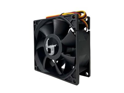 Bgears b-Blaster - Ventola CC con 2 cuscinetti a sfera, 90 x 38 mm, 4500 giri/min, con eccellente flusso d'aria fino a 108 CFM, colore: Nero