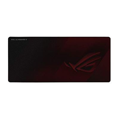 ASUS ROG Scabbard II Gaming Mousepad ROG, impermeabile, resistente ai liquidi, ad urti e graffi (Realizzato con tecnologia militare) Formato XXL antiscivolo, Nero/Rosso