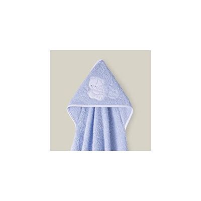 Badrock för bebisar · HONEY BEAR blå · 1 x 1 m · 100% bomull