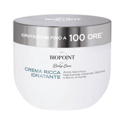 Biopoint - Fuktgivande rik kroppskräm, fuktgivande verkan upp till 100 timmar, stärker och balanserar hudbarriären, 400 ml
