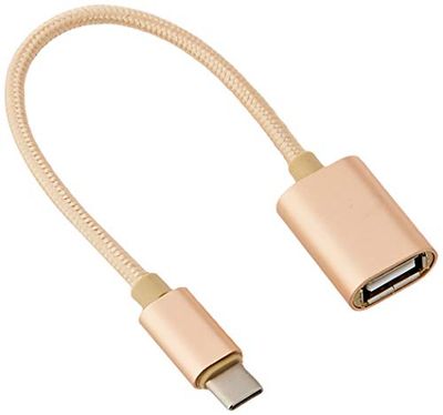 Adapter type C/USB voor Samsung Galaxy S10e Smartphone & Mac USB-C sleutelaansluiting (goud)