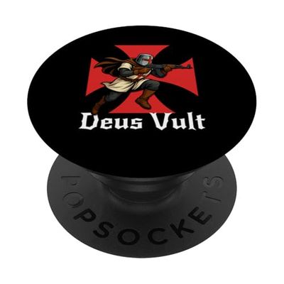 Cruz de Caballero Templario Cruzado Católico PopSockets PopGrip Adhesivo