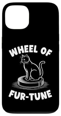 Wheel Of Fur-Tune Cat On Robot Vacuum Cleaner Cat Case for iPhone 13