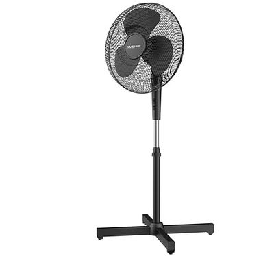 Staande ventilator 45 Watt metaal ABS 3 bladen 3 snelheden diameter 40 oscillatie in hoogte verstelbaar (zwart)