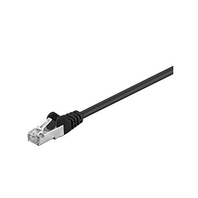 Goobay 68669 CAT 5e patchkabel, SF/UTP, svart, CCA kopparblandning