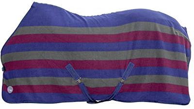 HKM Couverture professionnelle pour cheval Vert foncé/rouge vin/bleu foncé 135