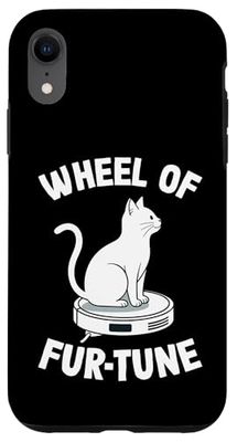 Wheel Of Fur-Tune Cat On Robot Vacuum Cleaner Cat Case for iPhone XR