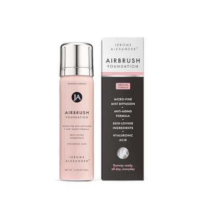 MagicMinerals AirBrush Foundation by Jerome Alexander, Spray Makeup with Skincare Active Ingredients, Ultra-Light, Buildable, Full Coverage Formula (Bright Light)