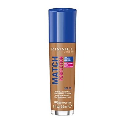 Rimmel London Match Perfection Foundation base de maquilhagem tom 400 natural bege - 30 ml