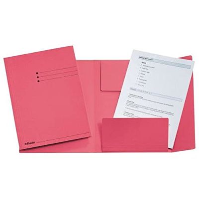 Leitz ESSELTE 1033321 - Subcarpetas de 3 solapas 275 grs DIN A4 color rosa
