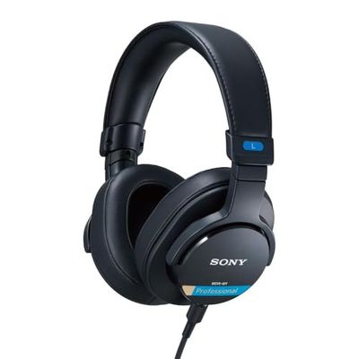 Cuffie Sony MDR-M1 Studio - Cablate, Riproduzione a banda ultra larga (5 Hz-80 kHz), Ideali per registrazioni e mixaggi in studio, Design leggero(216 g), Include 2 cavi rimovibili di alta qualità,Nere
