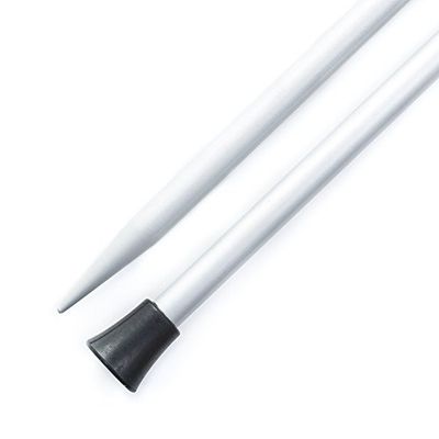 KnitPro Basix Alumin. Sing.-Point. Needle 30cm 5.50mm - 3pcs