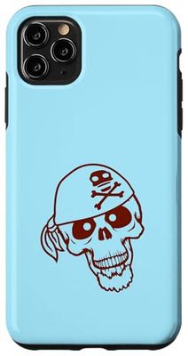 Chapeau de Pirate Squelette Halloween Foulard drôle Bande dessinée Coque pour iPhone 11 Pro Max