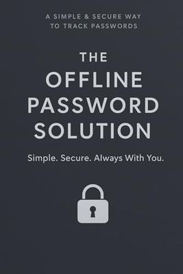 The Offline Password Solution: Simple. Secure. Always With You.: An A–Z Password Organizer for Logins, PINs & Digital Security | Bonus Emergency & Detox Pages Included