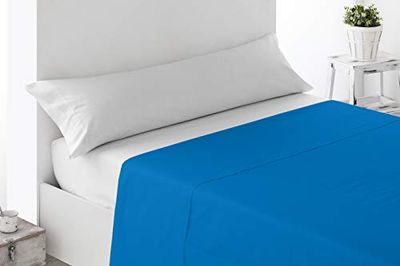 Miracle Home Soft & Comfortable 50% Polyester Fitted Sheet 135cm Blue