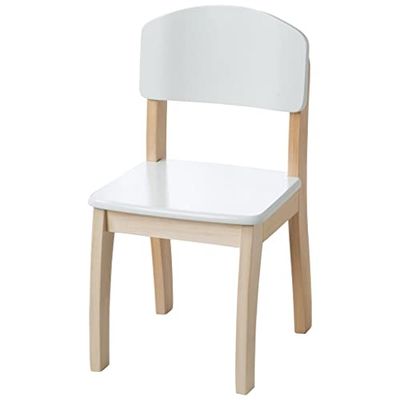 roba Barnstol, stol med ryggstöd för barn, trävitlackerad, 61,5 x 33 x 33,5 cm, sitthöjd 31,5 cm