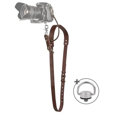 Camera Strap Accessoires Voor Een Camera Professionele Enkele Lederen Harnas Schouderriem Quick Release Gear DSLR/SLR Strap, Bruin, Default